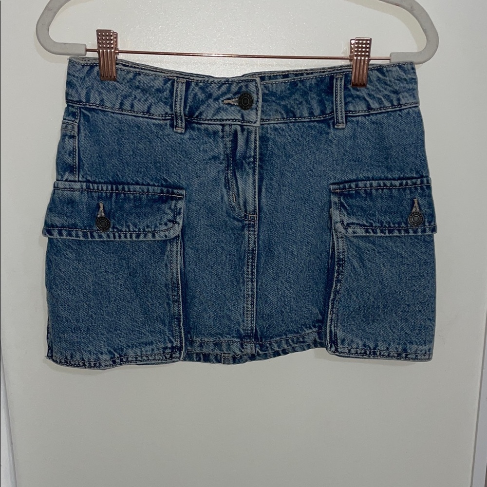 Garage Denim Blue Denim Mini Skirt / Skort | XS
